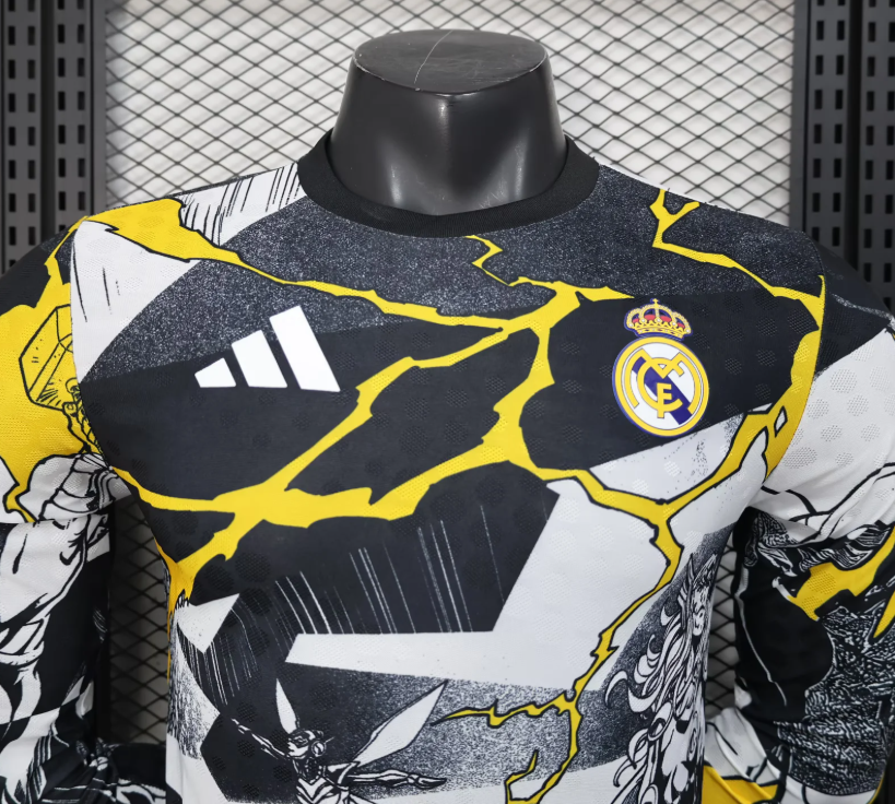 2025/2026 Long Sleeves Player Version Real Madrid Collaboration With Marvel Football Shirt 1:1 Thai Quality - 图片 3