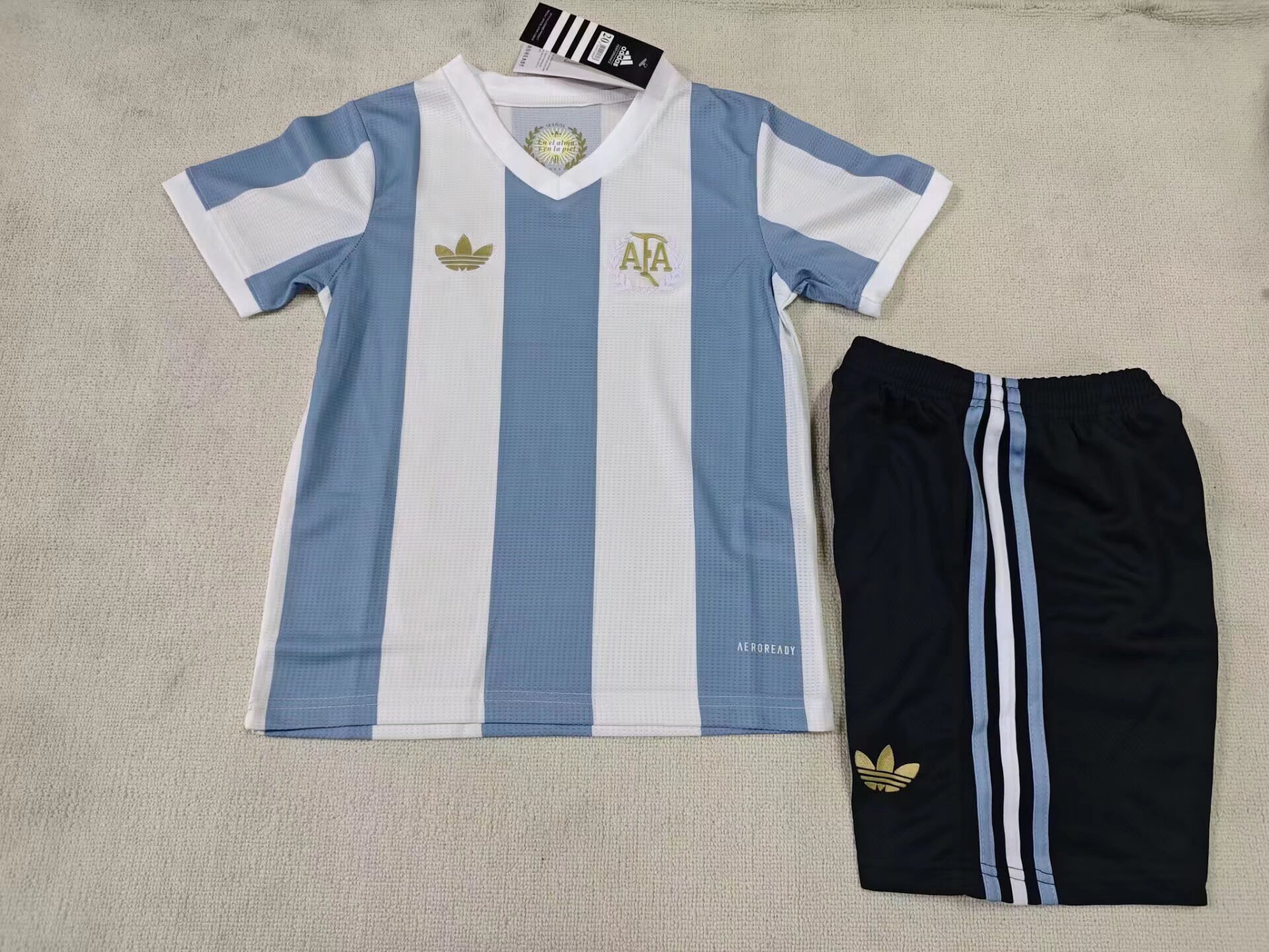 2024 Argentina National 50Th Anniversary Edition Soccer Jersey 1:1 Thai Quality Kids Size