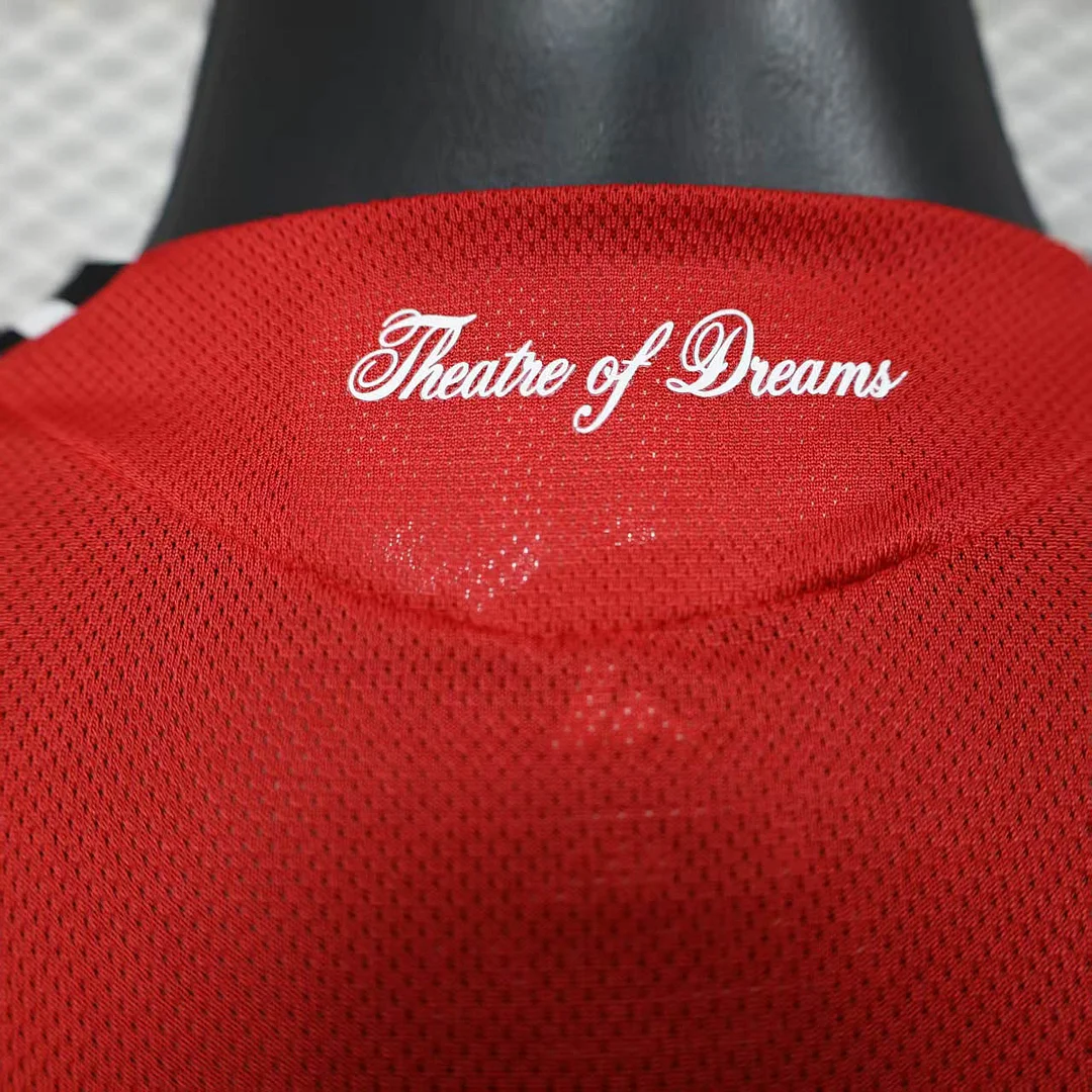2025/2026 Player Version Manchester United Home Long Sleeve Football Shirt 1:1 Thai Quality - 图片 4