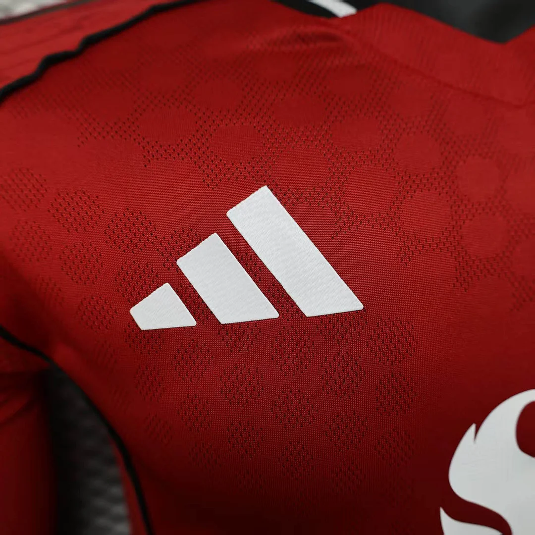 2025/2026 Player Version Manchester United Home Long Sleeve Football Shirt 1:1 Thai Quality - 图片 5