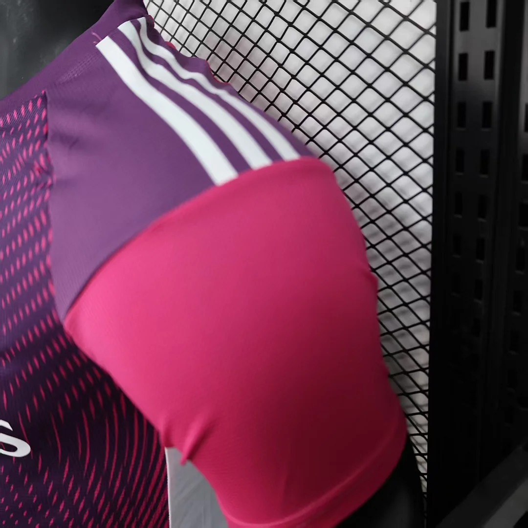 2025/2026 Player Version Real Madrid Goalkeeper Purple Red Football Shirt 1:1 Thai Quality - 图片 7