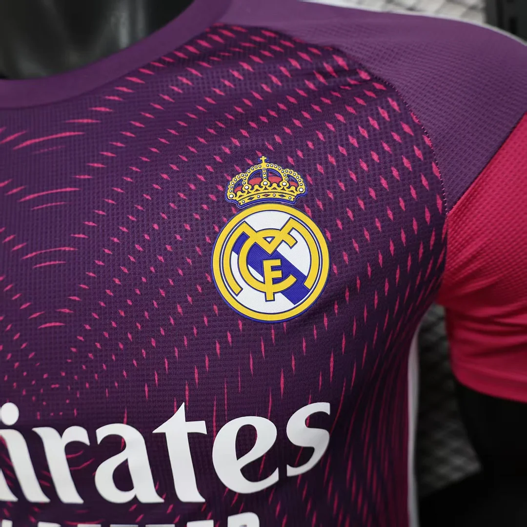 2025/2026 Player Version Real Madrid Goalkeeper Purple Red Football Shirt 1:1 Thai Quality - 图片 5