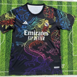 2024/2025 Real Madrid Round Neck Black Dragon Pattern Football Jersey 1:1 Thai Quality