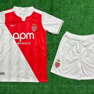 2025/2026 Monaco Home Football Shirt 1:1 Thai Quality Kids Size
