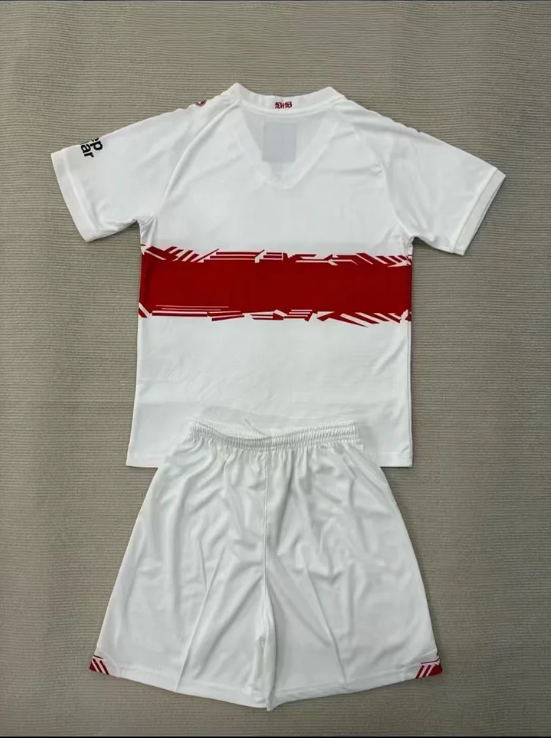 2025/2026 VfB Stuttgart Home Football Jersey 1:1 Thai Quality Kids Size - 图片 2