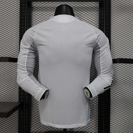 2025/2026 Player Version Real Madrid Home Long Sleeve Football Shirt 1:1 Thai Quality - 图片 2