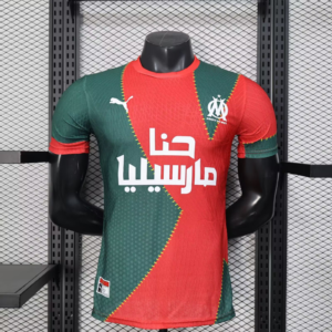 2025/2026 Player Version Olympique de Marseille Special Edition Red Green Football Shirt 1:1 Thai Quality