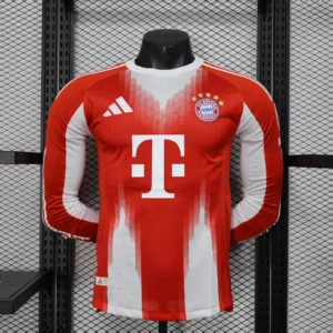 2025/2026  Long Sleeve Player Version Bayern Munich Home Football Shirt 1:1 Thai Quality
