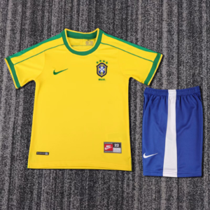 1998 Retro Brazil Home Soccer Jersey 1:1 Thai Quality Kids Size