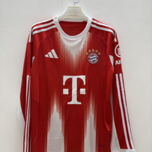 2025/2026 Long Sleeve Bayern Munich Home Football Shirt 1:1 Thai Quality