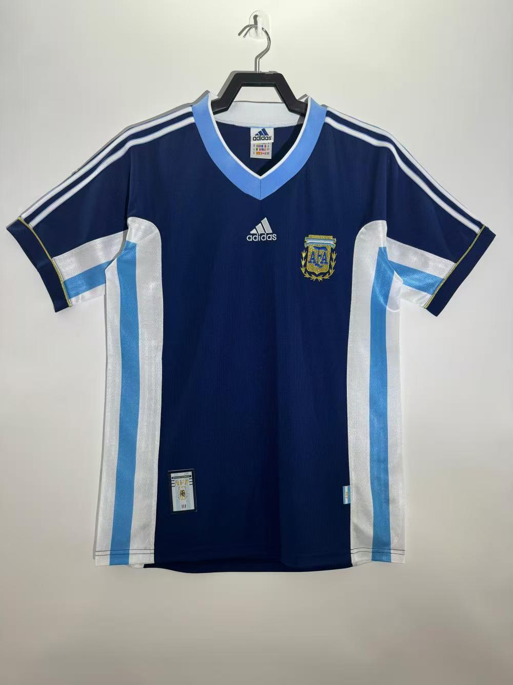 1998 Retro Argentina Away Soccer Jersey 1:1 Thai Quality