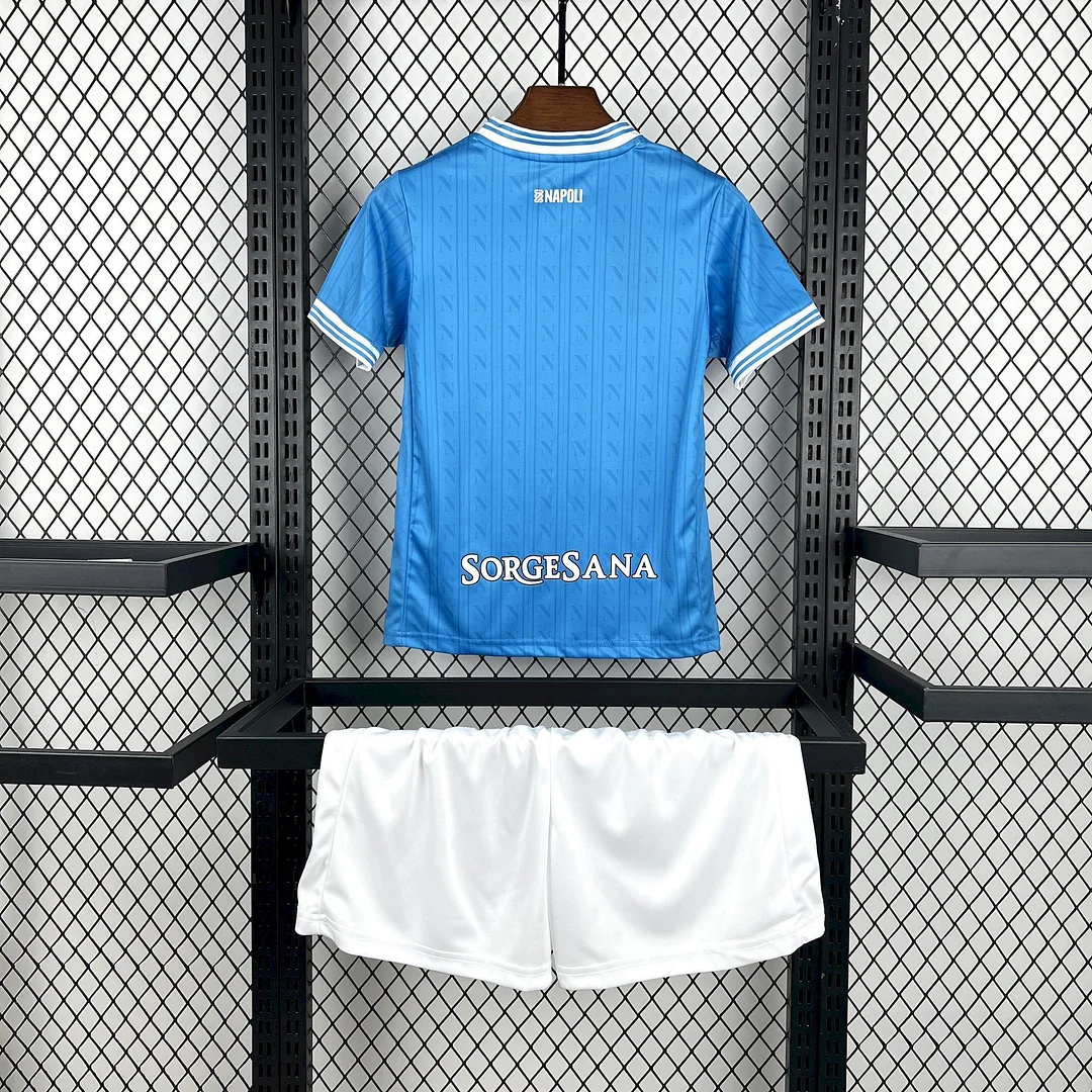 2025/2026 Napoli Home Soccer Jersey 1:1 Thai Quality Kids Size - 图片 2