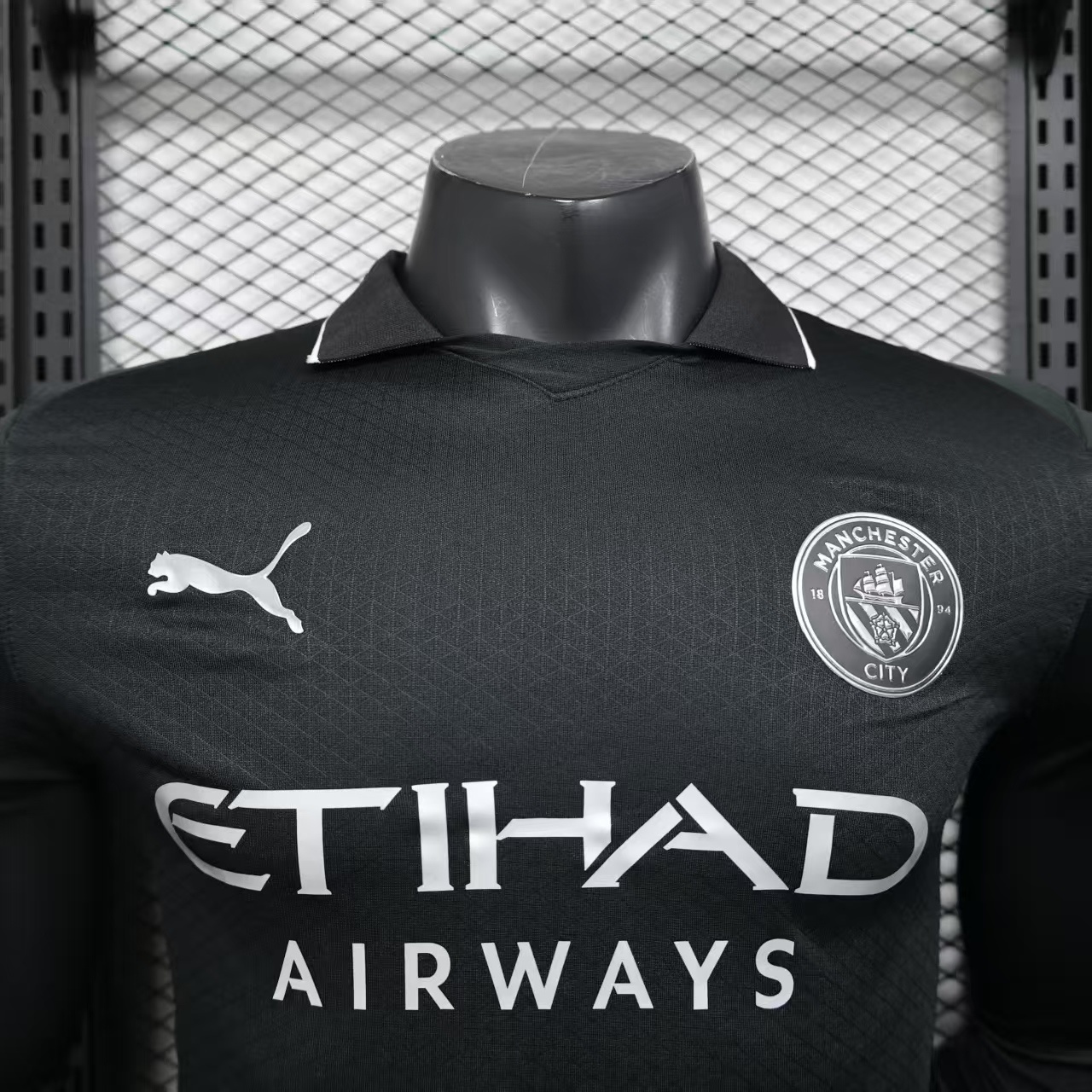 2025/2026 Long Sleeve Player Version Manchester City Away Football Shirt 1:1 Thai Quality - 图片 3