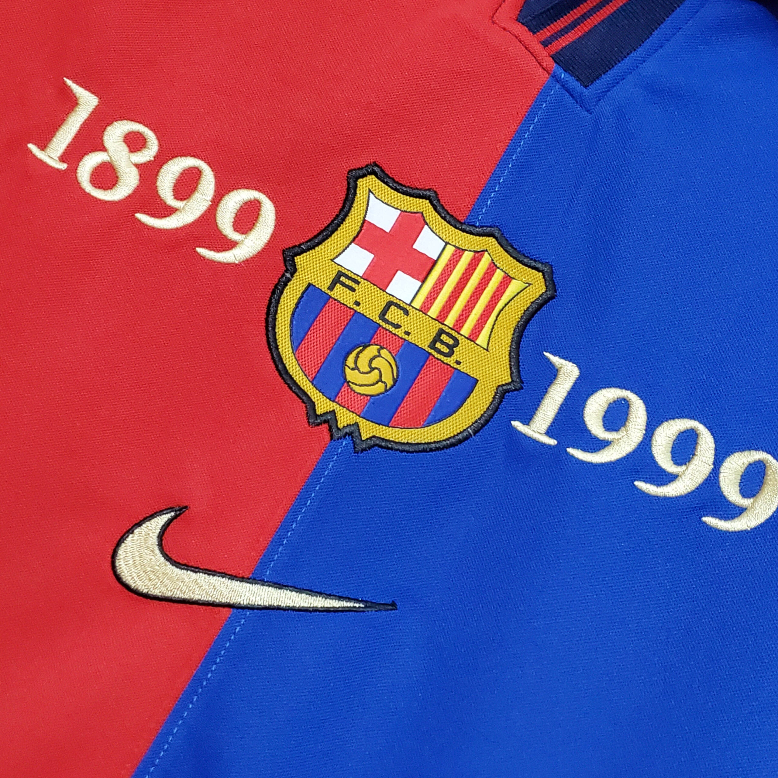 Retro Barcelona 100th Anniversary Version Football Shirt Home 1:1 Thai Quality - 图片 4