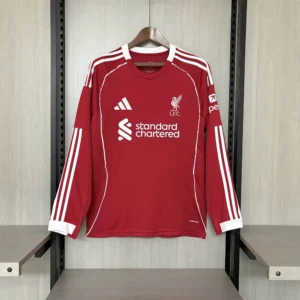 2025/2026 Liverpool Home Long Sleeve Soccer Jersey 1:1 Thai Quality