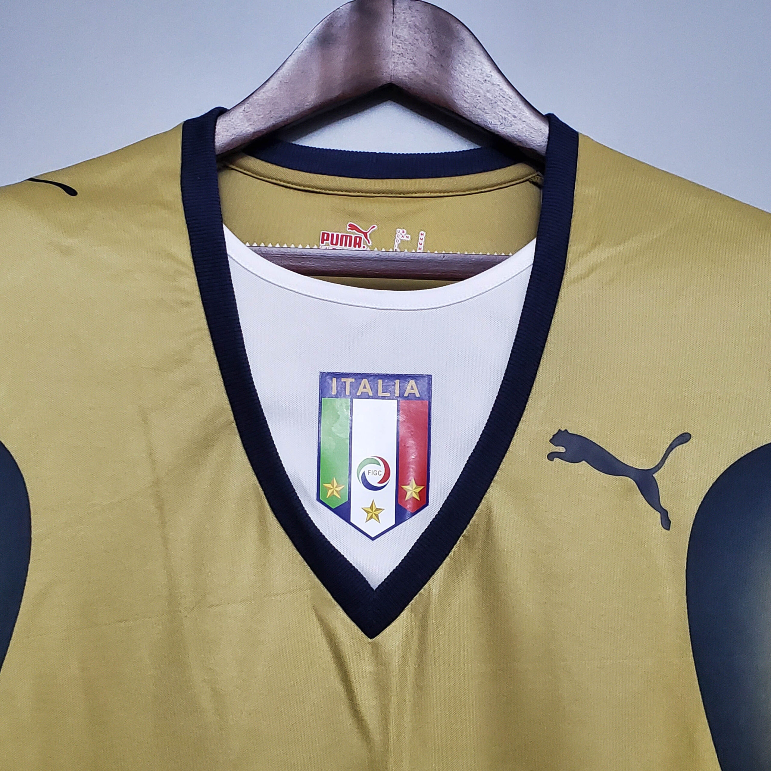 2006 Retro Italy Goalkeeper Gold Soccer Shirt - 图片 3