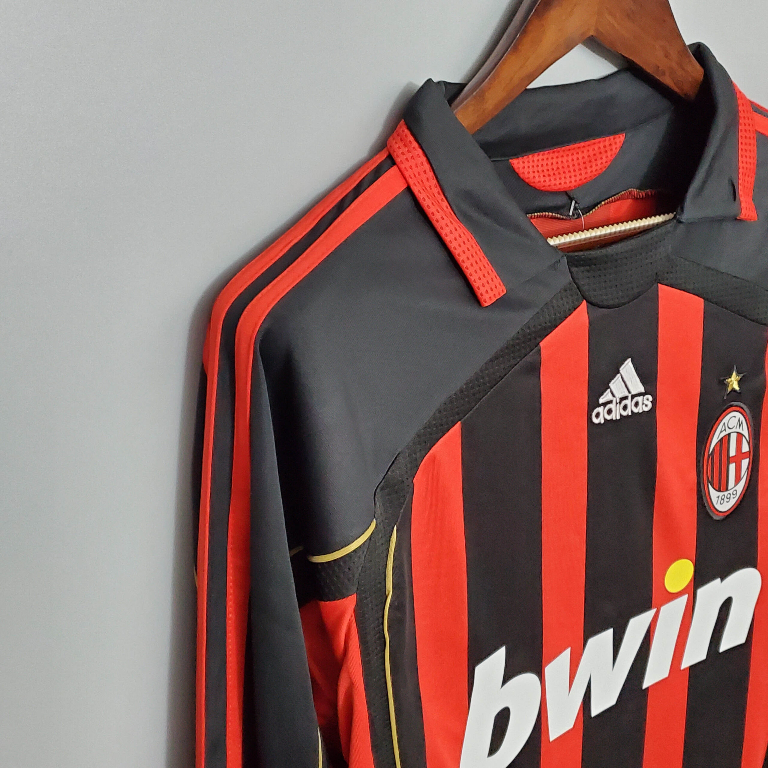 2006/2007 Retro Long Sleeve AC Milan Home Football Shirt 1:1 Thai Quality - 图片 5