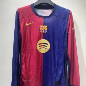 2024/2025 Long Sleeve Barcelona Home Football Shirt 1:1 Thai Quality