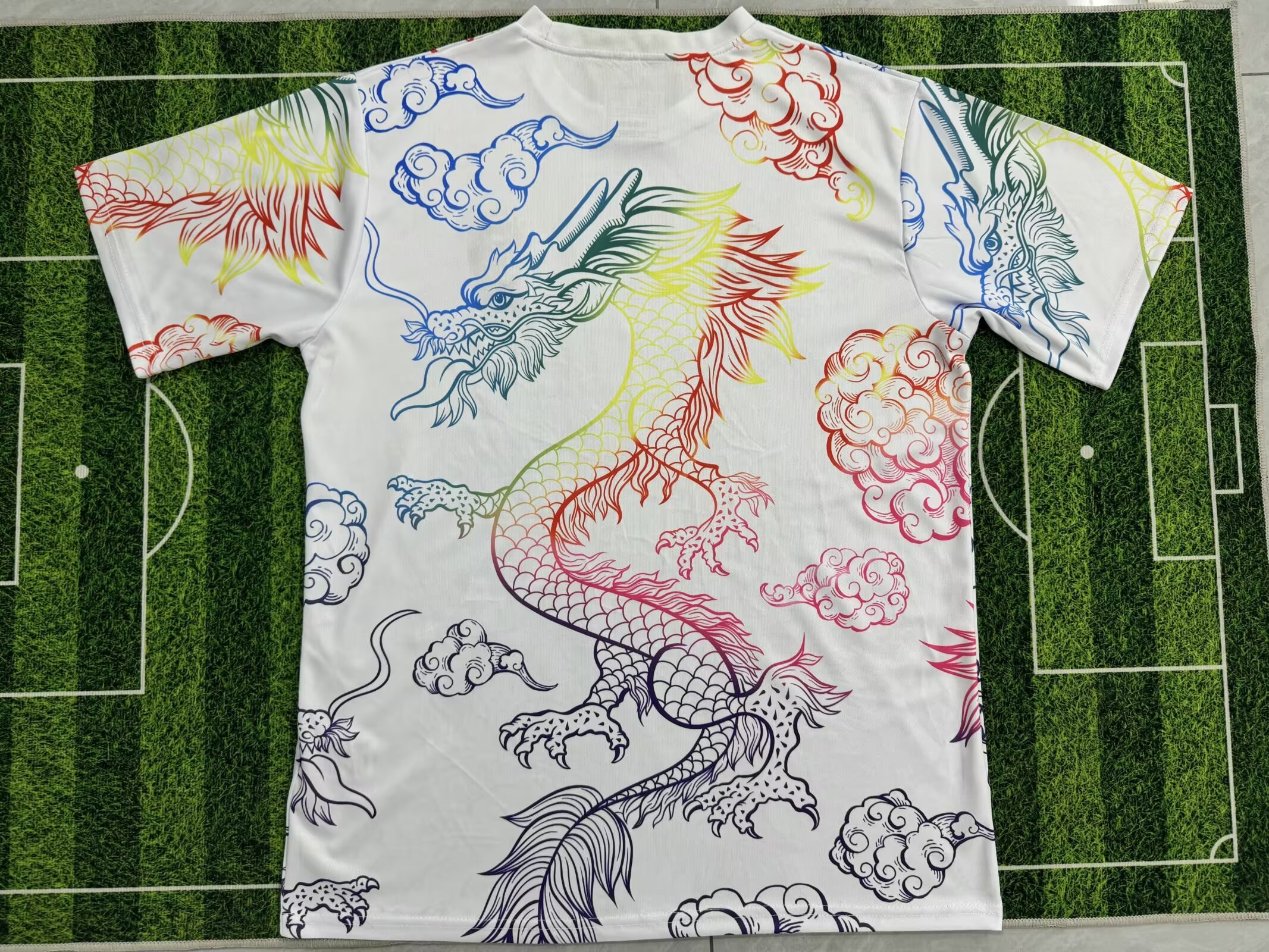 2024/2025 Real Madrid Round Neck White Dragon Pattern Football Jersey 1:1 Thai Quality - 图片 2