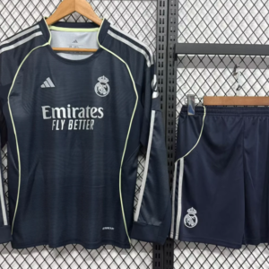 2025/2026 Long Sleeves Real Madrid Away Football Shirt1:1 Thai Quality Kids Size