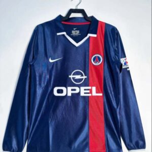2001/2002 Retro Long Sleeve Psg Paris Saint-Germain Home Football Shirt1:1 Thai Quality