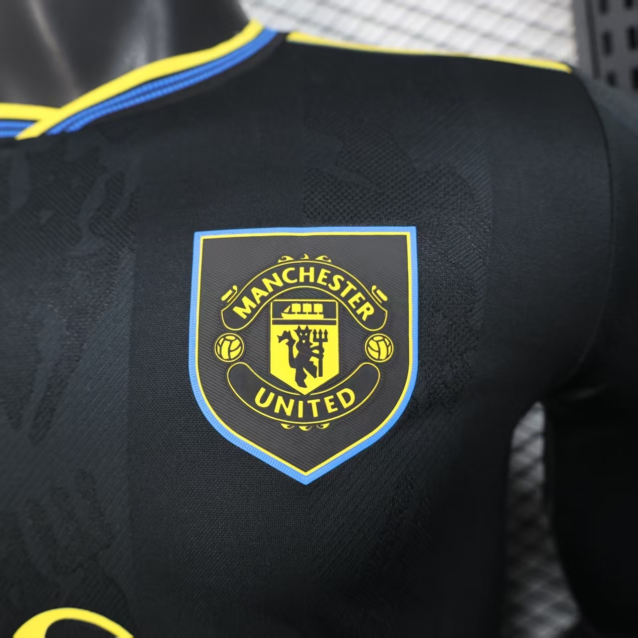 2025/2026 Player Version Manchester United Third Away Long Sleeve Football Shirt 1:1 Thai Quality - 图片 6