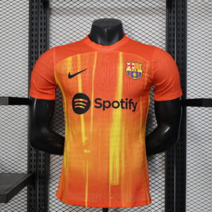2025/2026 Player Version Barcelona Special Edition Orange Football Shirt 1:1 Thai Quality