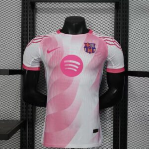 2025/2026 Player Version Barcelona Special Edition Pink White Football Shirt 1:1 Thai Quality