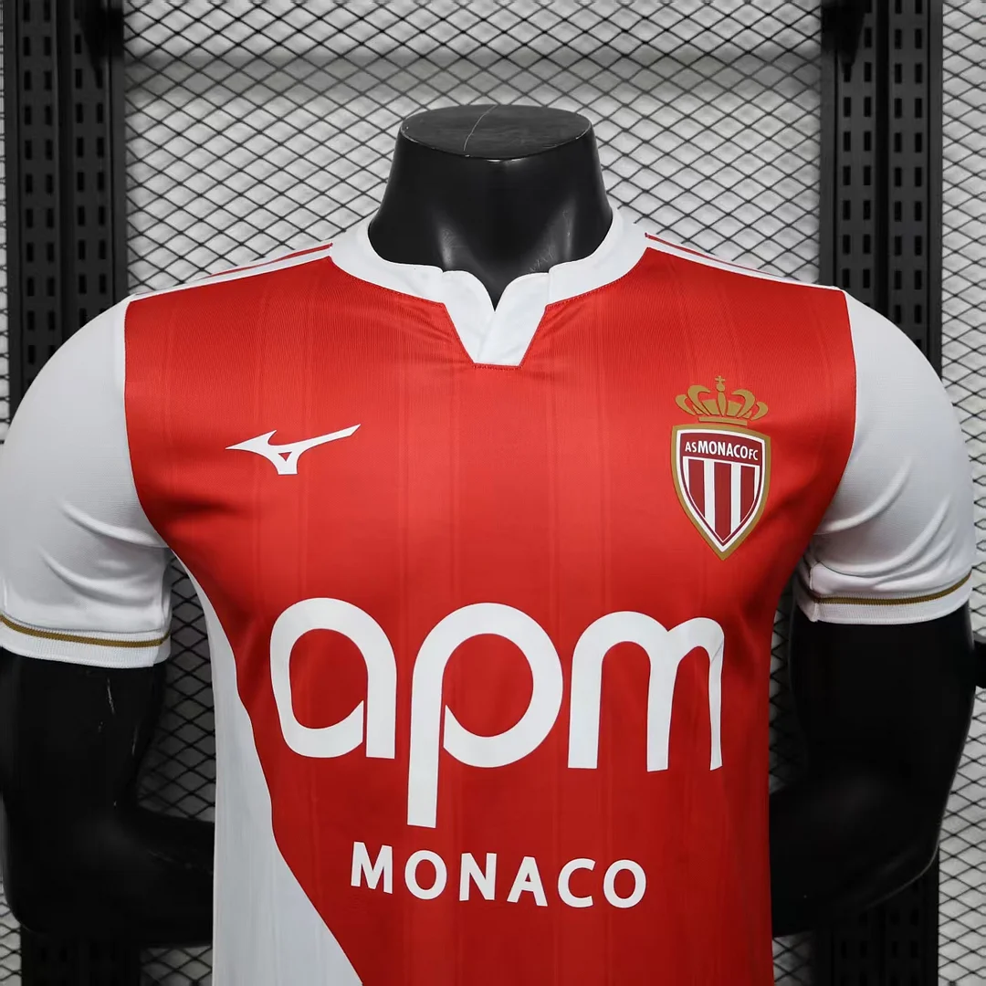 2025/2026 Player Version Monaco Home Football Shirt 1:1 Thai Quality - 图片 3