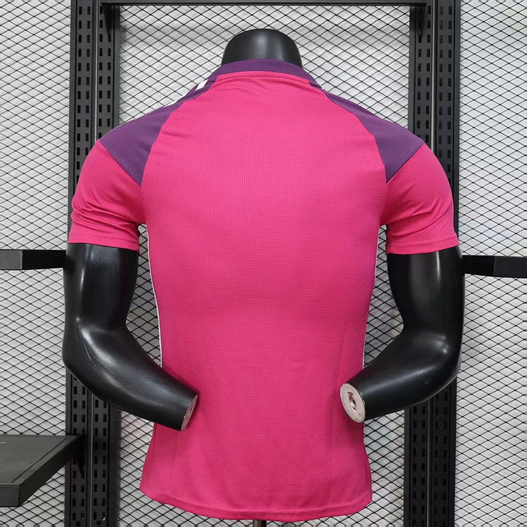 2025/2026 Player Version Real Madrid Goalkeeper Purple Red Football Shirt 1:1 Thai Quality - 图片 2