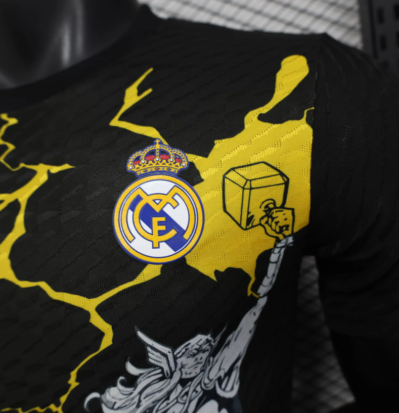 2025/2026 Player Version Real Madrid Black Football Shirt 1:1 Thai Quality - 图片 5