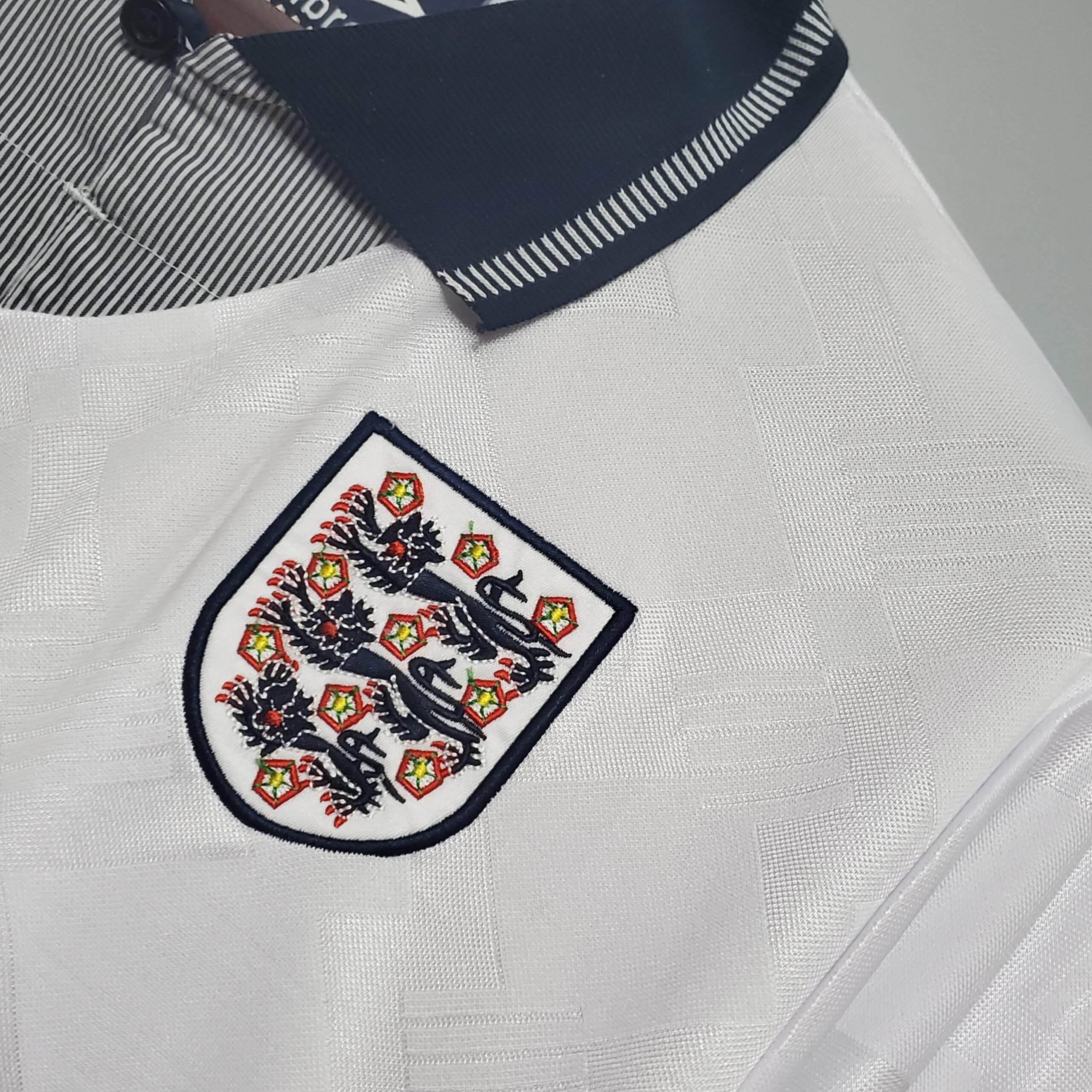 1990 Retro England Home Soccer Jersey - 图片 5