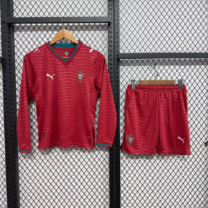 2026 Long Sleeves Portugal Home Football Shirt 1:1 Thai Quality Kids Size