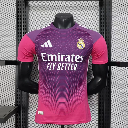 2025/2026 Player Version Real Madrid Goalkeeper Purple Red Football Shirt 1:1 Thai Quality