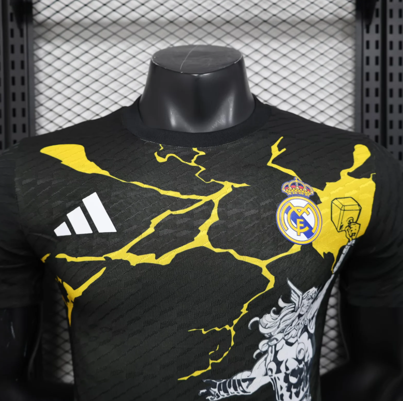 2025/2026 Player Version Real Madrid Black Football Shirt 1:1 Thai Quality - 图片 3