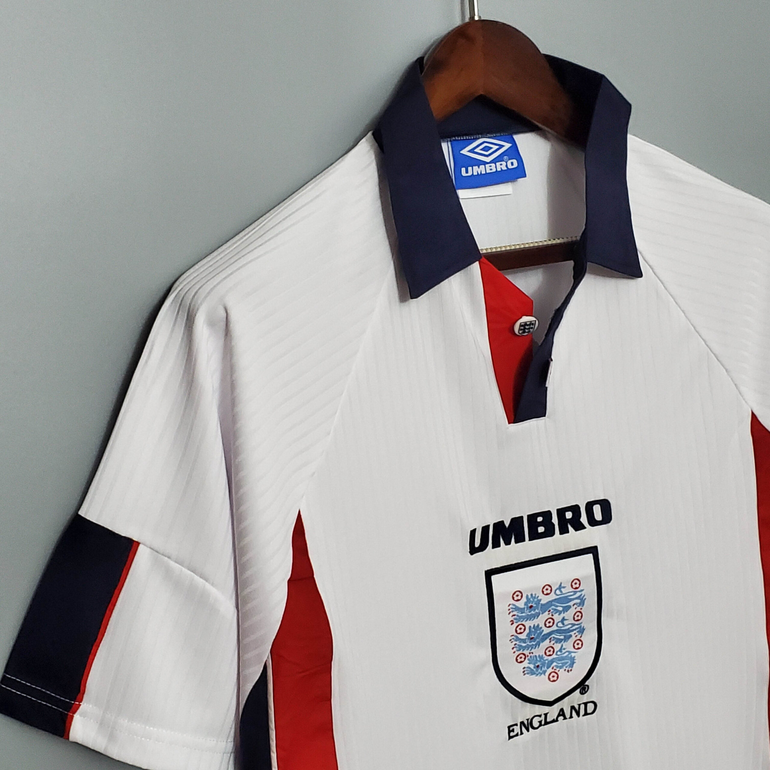 1998 Retro England Home Soccer Jersey - 图片 5