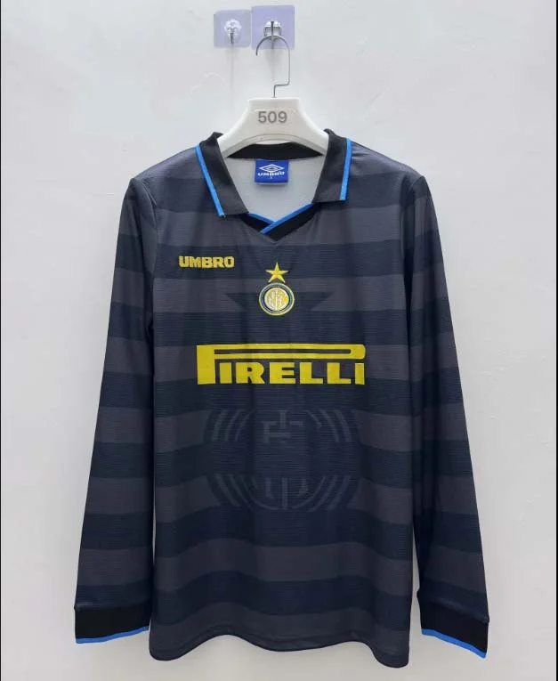 1997/1998 Retro Long Sleeve Inter Milan Third Away Football Jersey 1:1 Thai Quality
