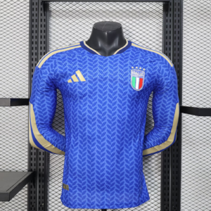 2026 Long Sleeved Player Version Italy Home Soccer Shirt 1:1 Thai Quality