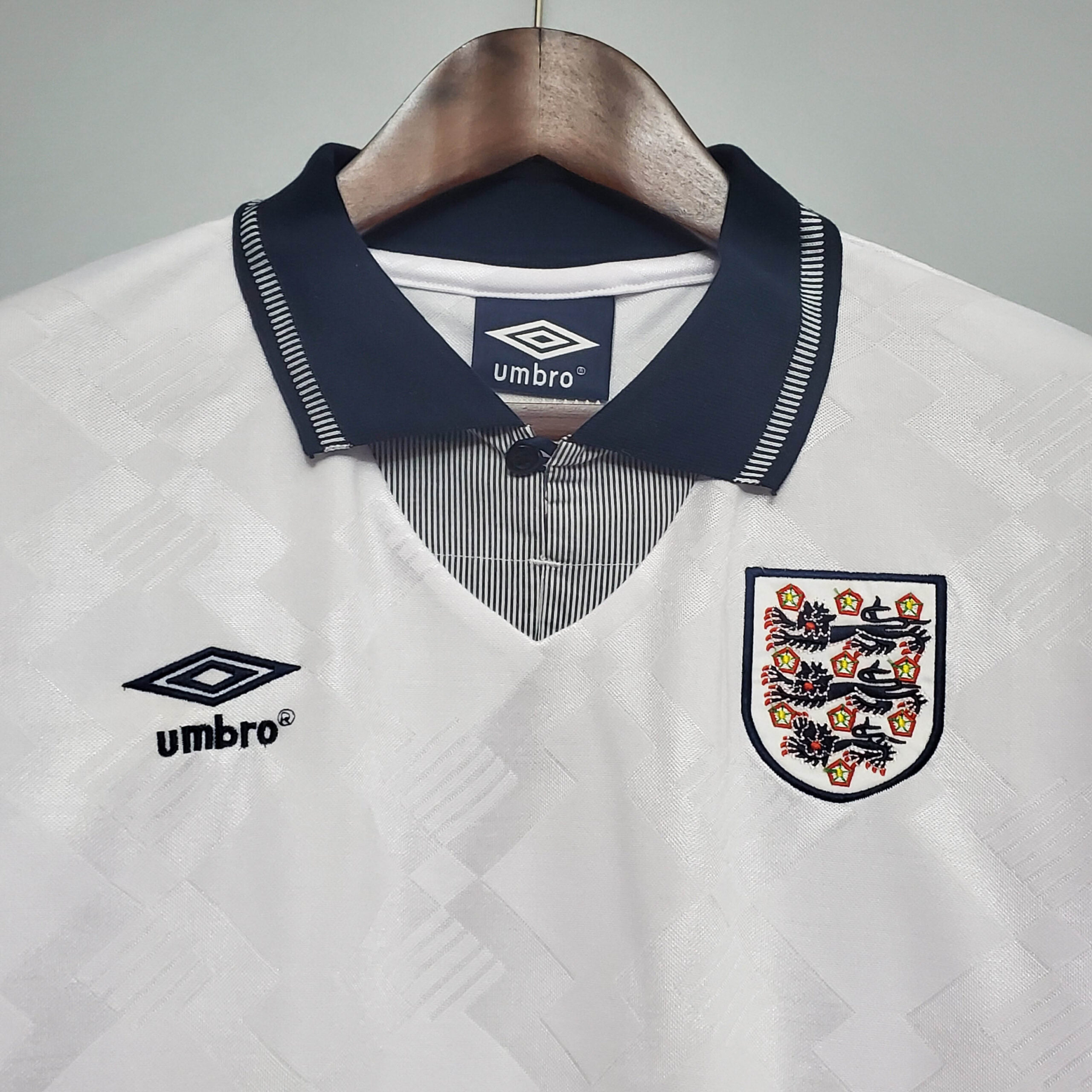 1990 Retro England Home Soccer Jersey - 图片 3