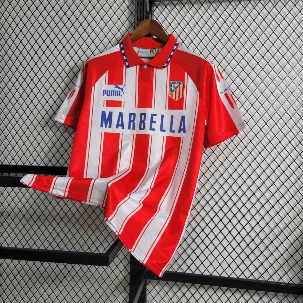 1994/1995 Retro Atletico Madrid Home Soccer Jersey 1:1 Thai Quality - 图片 3